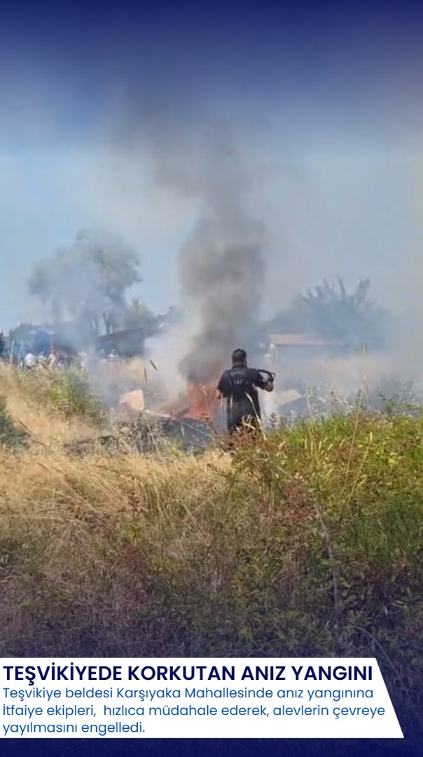 TEŞVİKİYE’DE KORKUTAN ANIZ YANGINI